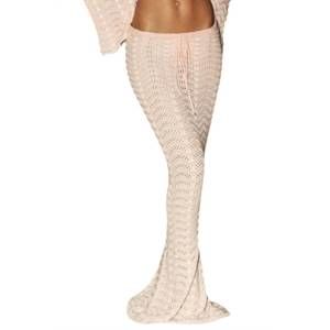 NEW BANANHOT miana maxi skirt in knitted pink stripes